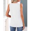Zeagoo Womens Tank Tops 2026 Summer Pleated Scoop Neck Sleeveless Lace Crochet Boho Tops Dressy Casual Loose Fit Blouses(White)