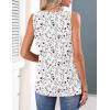 Zeagoo Womens Tank Tops 2026 Summer Pleated Scoop Neck Sleeveless Lace Crochet Boho Tops Dressy Casual Loose Fit Blouses(White Red Flower)