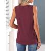 Zeagoo Womens Tank Tops 2026 Summer Pleated Scoop Neck Sleeveless Lace Crochet Boho Tops Dressy Casual Loose Fit Blouses(Wine Red)