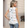Zeagoo Womens Tank Tops Pleated V Neck Dressy Casual Sleeveless Blouse Textured Summer Business Work Shirts(Bf290 Floral)