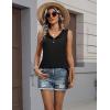 Zeagoo Womens Tank Tops Summer Sleeveless Tops Loose Button Henley Shirts Crew Neck Dress Casual 2026 Clothes(Black)