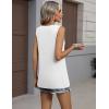 Zeagoo Womens Tank Tops Summer Sleeveless Tops Loose Button Henley Shirts Crew Neck Dress Casual 2026 Clothes(White)