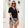 Zeagoo Womens Tops Short Sleeve V Neck Tee Shirts Cute Dressy Casual Clothing Business Work Blouse(Black)