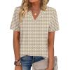 Zeagoo Womens Tops Short Sleeve V Neck Tee Shirts Cute Dressy Casual Clothing Business Work Blouse(Floral Stripes Cx318)