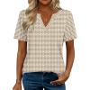 Zeagoo Womens Tops Short Sleeve V Neck Tee Shirts Cute Dressy Casual Clothing Business Work Blouse(Floral Stripes Cx318)