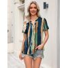 Zeagoo Womens Tops Short Sleeve V Neck Tee Shirts Cute Dressy Casual Clothing Business Work Blouse(Multicolor-cx289)