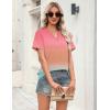 Zeagoo Womens Tops Short Sleeve V Neck Tee Shirts Cute Dressy Casual Clothing Business Work Blouse(Pink Jb218)