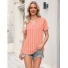 Zeagoo Womens Tops Short Sleeve V Neck Tee Shirts Cute Dressy Casual Clothing Business Work Blouse(Pink Jh586)