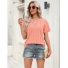 Zeagoo Womens Tops Short Sleeve V Neck Tee Shirts Cute Dressy Casual Clothing Business Work Blouse(Pink Jh586)