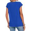 Zeagoo Womens Tops Summer Casual Cap Sleeve Tshirts Shirts Business Dressy Spring Fashion Outfits Trendy Clothes(Blue)