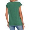 Zeagoo Womens Tops Summer Casual Cap Sleeve Tshirts Shirts Business Dressy Spring Fashion Outfits Trendy Clothes(Forest Green)
