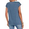 Zeagoo Womens Tops Summer Casual Cap Sleeve Tshirts Shirts Business Dressy Spring Fashion Outfits Trendy Clothes(Haze Blue)