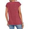 Zeagoo Womens Tops Summer Casual Cap Sleeve Tshirts Shirts Business Dressy Spring Fashion Outfits Trendy Clothes(Red)