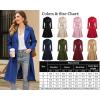 Zeagoo Women’s Trench Coats Double-Breasted Long Coat with Belt(Blue)