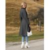 Zeagoo Women’s Trench Coats Double-Breasted Long Coat with Belt(Dark Gray)