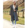 Zeagoo Women’s Trench Coats Double-Breasted Long Coat with Belt(Dark Gray)
