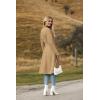 Zeagoo Women’s Trench Coats Double-Breasted Long Coat with Belt(Khaki Light)
