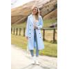 Zeagoo Women’s Trench Coats Double-Breasted Long Coat with Belt(Light Blue)