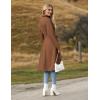 Zeagoo Women’s Trench Coats Double-Breasted Long Coat with Belt(Light Brown)