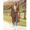 Zeagoo Women’s Trench Coats Double-Breasted Long Coat with Belt(Light Brown)