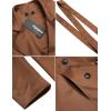 Zeagoo Women’s Trench Coats Double-Breasted Long Coat with Belt(Light Brown)