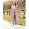 Zeagoo Women’s Trench Coats Double-Breasted Long Coat with Belt(Light Pink)