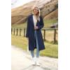 Zeagoo Women’s Trench Coats Double-Breasted Long Coat with Belt(Navy Blue)