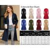Zeagoo Women’s Trench Coats Double-Breasted Long Coat with Belt(Navy Blue)