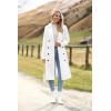 Zeagoo Women’s Trench Coats Double-Breasted Long Coat with Belt(White)