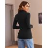 Zeagoo Womens Turtleneck Long Sleeve Shirts Soft Thermal Underwear Fall Fashion 2024 Tight Basic Layer Tops