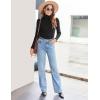 Zeagoo Womens Turtleneck Long Sleeve Shirts Soft Thermal Underwear Fall Fashion 2024 Tight Basic Layer Tops