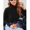 Zeagoo Womens Turtleneck Long Sleeve Shirts Soft Thermal Underwear Fall Fashion 2024 Tight Basic Layer Tops