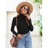 Zeagoo Womens Turtleneck Long Sleeve Shirts Soft Thermal Underwear Fall Fashion 2024 Tight Basic Layer Tops