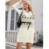 Zeagoo Women’s V Neck Sweater Vest Dress Oversized Sleeveless Casual Pullover Sweater Fall Winter Knit Slit Short Dress(Fair Isle)