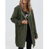 Zeagoo Women’s Zip Up Hoodies Long Tunic Sweatshirts Oversized Fleece Casual Long Sleeve 2024 Fall Hoodie Jacket Coat(01 Army Green)