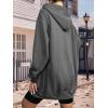 Zeagoo Women’s Zip Up Hoodies Long Tunic Sweatshirts Oversized Fleece Casual Long Sleeve 2024 Fall Hoodie Jacket Coat(01 Dark Grey)