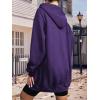 Zeagoo Women’s Zip Up Hoodies Long Tunic Sweatshirts Oversized Fleece Casual Long Sleeve 2024 Fall Hoodie Jacket Coat(01 Purple)