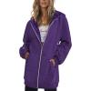 Zeagoo Women’s Zip Up Hoodies Long Tunic Sweatshirts Oversized Fleece Casual Long Sleeve 2024 Fall Hoodie Jacket Coat(01 Purple)