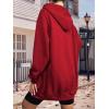 Zeagoo Women’s Zip Up Hoodies Long Tunic Sweatshirts Oversized Fleece Casual Long Sleeve 2024 Fall Hoodie Jacket Coat(01 Red)