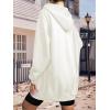 Zeagoo Women’s Zip Up Hoodies Long Tunic Sweatshirts Oversized Fleece Casual Long Sleeve 2024 Fall Hoodie Jacket Coat(01 White)