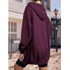 Zeagoo Women’s Zip Up Hoodies Long Tunic Sweatshirts Oversized Fleece Casual Long Sleeve 2024 Fall Hoodie Jacket Coat(01 Wine Red)