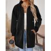 Zeagoo Women’s Zip Up Hoodies Long Tunic Sweatshirts Oversized Fleece Casual Long Sleeve 2024 Fall Hoodie Jacket Coat(01-black)