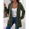 Zeagoo Women’s Zip Up Hoodies Long Tunic Sweatshirts Oversized Fleece Casual Long Sleeve 2024 Fall Hoodie Jacket Coat(Army Green)