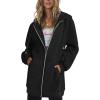 Zeagoo Women’s Zip Up Hoodies Long Tunic Sweatshirts Oversized Fleece Casual Long Sleeve 2024 Fall Hoodie Jacket Coat(Black)