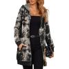 Zeagoo Women’s Zip Up Hoodies Long Tunic Sweatshirts Oversized Fleece Casual Long Sleeve 2024 Fall Hoodie Jacket Coat(Black Tie Dye Without Fleece)