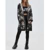 Zeagoo Women’s Zip Up Hoodies Long Tunic Sweatshirts Oversized Fleece Casual Long Sleeve 2024 Fall Hoodie Jacket Coat(Black Tie Dye Without Fleece)