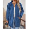 Zeagoo Women’s Zip Up Hoodies Long Tunic Sweatshirts Oversized Fleece Casual Long Sleeve 2024 Fall Hoodie Jacket Coat(Blue)