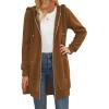Zeagoo Women’s Zip Up Hoodies Long Tunic Sweatshirts Oversized Fleece Casual Long Sleeve 2024 Fall Hoodie Jacket Coat(Brown)