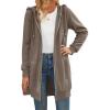 Zeagoo Women’s Zip Up Hoodies Long Tunic Sweatshirts Oversized Fleece Casual Long Sleeve 2024 Fall Hoodie Jacket Coat(Coffeegrey)