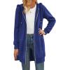 Zeagoo Women’s Zip Up Hoodies Long Tunic Sweatshirts Oversized Fleece Casual Long Sleeve 2024 Fall Hoodie Jacket Coat(Dark Blue)